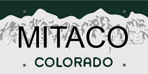 MITACO Colorado License Plate