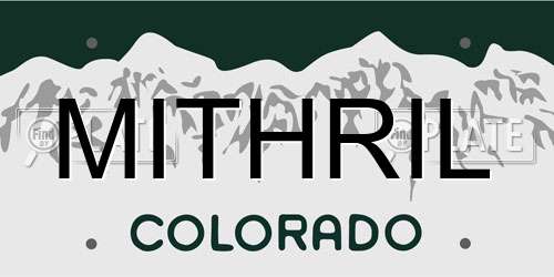 MITHRIL Colorado License Plate
