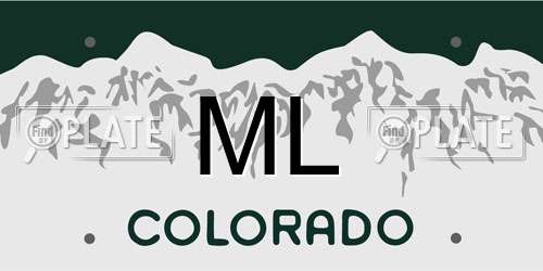 ML Colorado License Plate