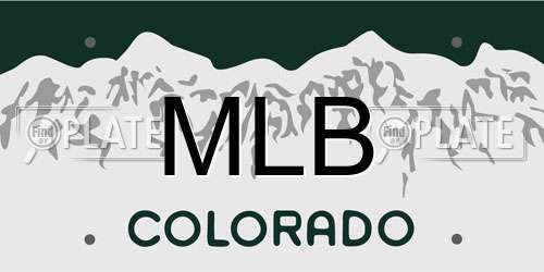 MLB Colorado License Plate
