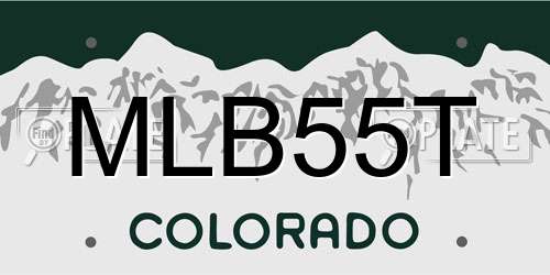 MLB55T Colorado License Plate
