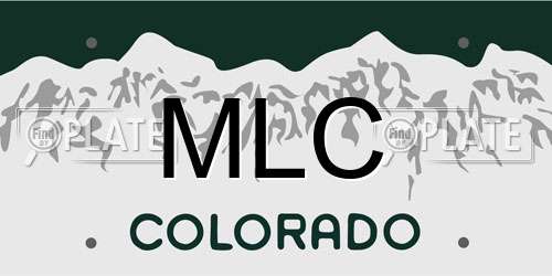 MLC Colorado License Plate