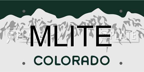 MLITE Colorado License Plate