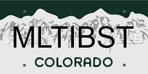 MLTIBST Colorado License Plate