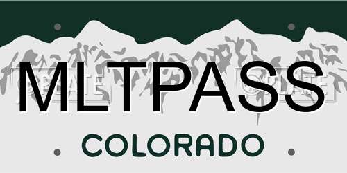 MLTPASS Colorado License Plate