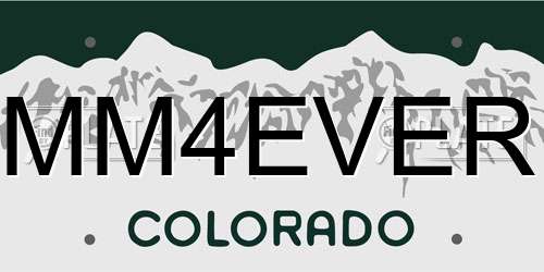 MM4EVER Colorado License Plate