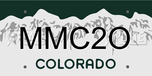 MMC2O Colorado License Plate