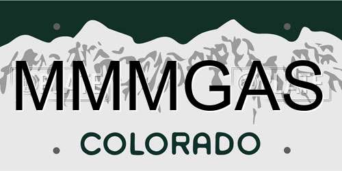 MMMGAS Colorado License Plate