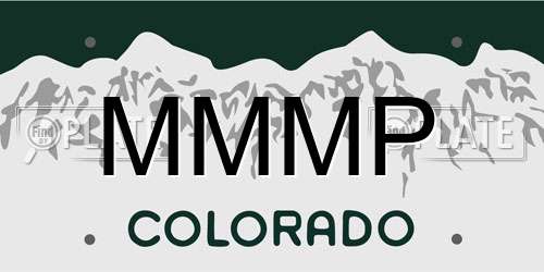 MMMP Colorado License Plate