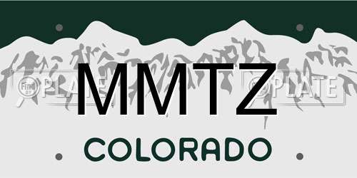 MMTZ Colorado License Plate