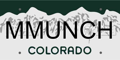 MMUNCH Colorado License Plate