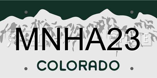 MNHA23 Colorado License Plate