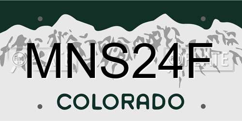 MNS24F Colorado License Plate