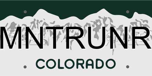 MNTRUNR Colorado License Plate