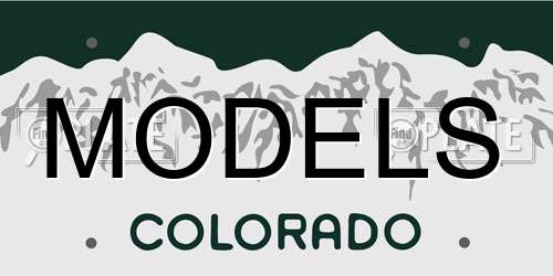 MODELS Colorado License Plate
