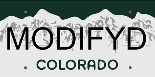 MODIFYD Colorado License Plate