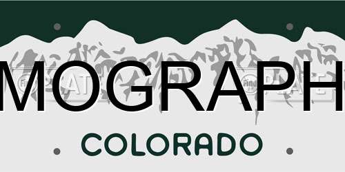 MOGRAPH Colorado License Plate