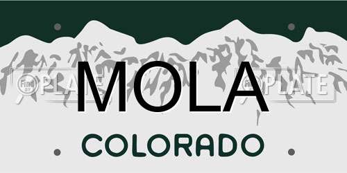 MOLA Colorado License Plate