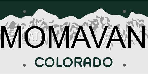 MOMAVAN Colorado License Plate