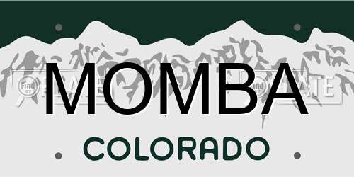 MOMBA Colorado License Plate
