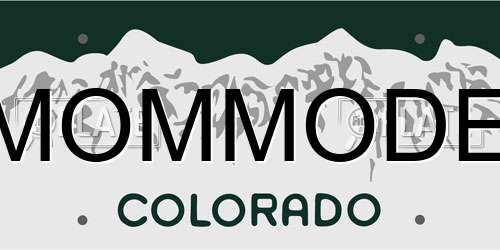 MOMMODE Colorado License Plate