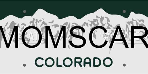 MOMSCAR Colorado License Plate