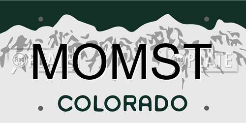MOMST Colorado License Plate