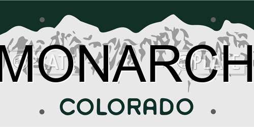 MONARCH Colorado License Plate