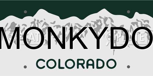 MONKYDO Colorado License Plate