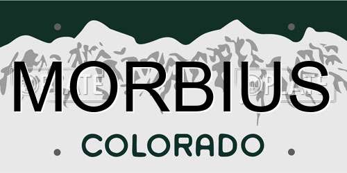 MORBIUS Colorado License Plate