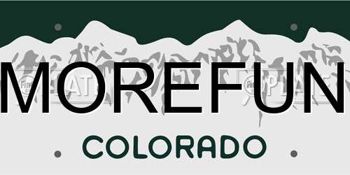 MOREFUN Colorado License Plate