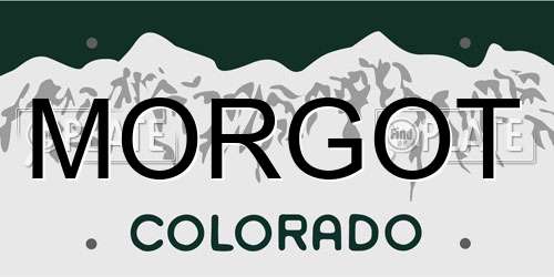 MORGOT Colorado License Plate