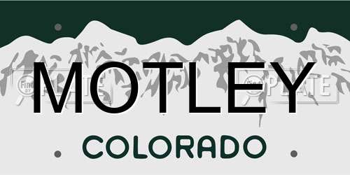 MOTLEY Colorado License Plate