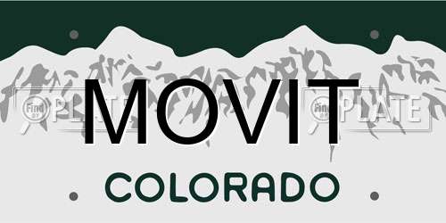 MOVIT Colorado License Plate