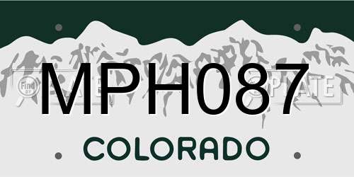 MPH087 Colorado License Plate
