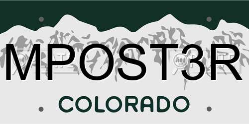 MPOST3R Colorado License Plate