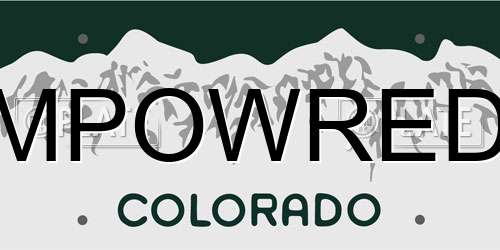 MPOWRED Colorado License Plate