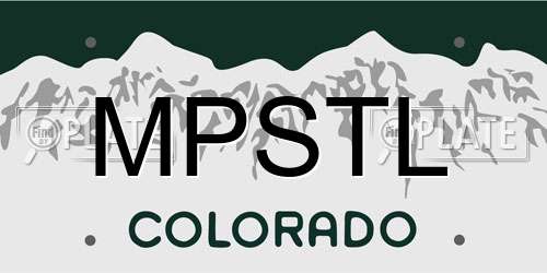 MPSTL Colorado License Plate