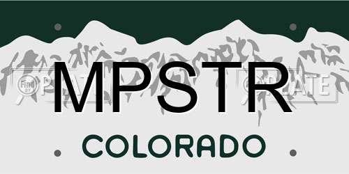 MPSTR Colorado License Plate