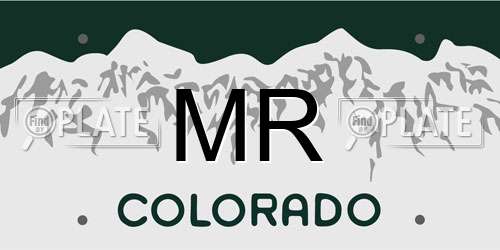 MR Colorado License Plate