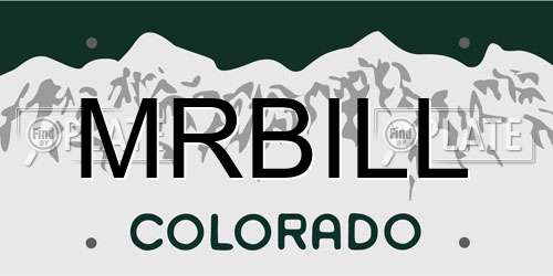 MRBILL Colorado License Plate