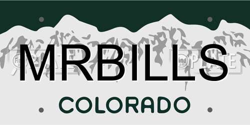 MRBILLS Colorado License Plate