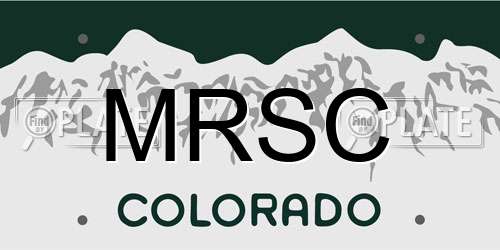MRSC Colorado License Plate