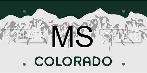 MS Colorado License Plate
