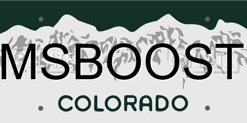 MSBOOST Colorado License Plate