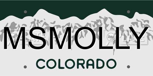 MSMOLLY Colorado License Plate