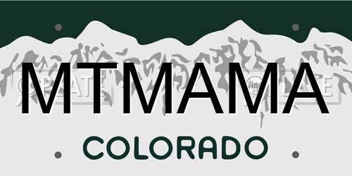 MTMAMA Colorado License Plate