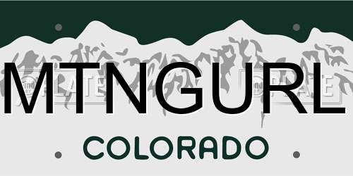 MTNGURL Colorado License Plate