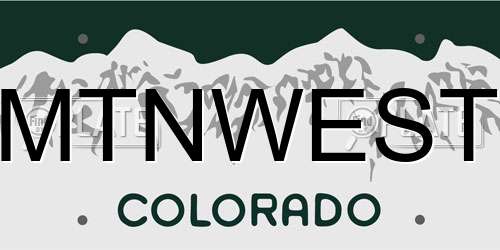 MTNWEST Colorado License Plate