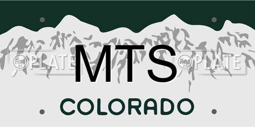 MTS Colorado License Plate